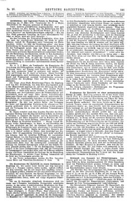 Deutsche Bauzeitung 〈Berlin〉 Mittwoch 5. April 1876