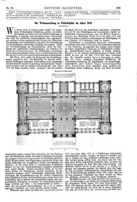 Deutsche Bauzeitung 〈Berlin〉 Samstag 29. Juli 1876