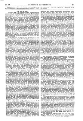 Deutsche Bauzeitung 〈Berlin〉 Mittwoch 27. September 1876