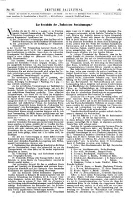 Deutsche Bauzeitung 〈Berlin〉 Samstag 25. November 1876