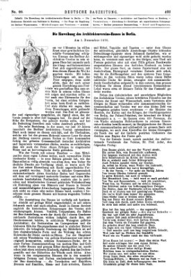 Deutsche Bauzeitung 〈Berlin〉 Samstag 9. Dezember 1876