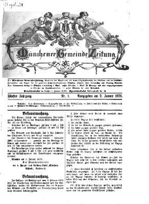 Münchener Gemeinde-Zeitung Sonntag 2. Januar 1876