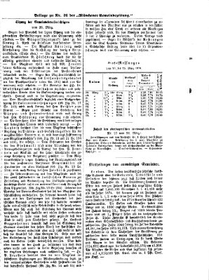 Münchener Gemeinde-Zeitung Donnerstag 30. März 1876