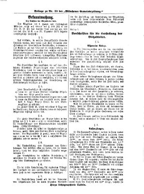 Münchener Gemeinde-Zeitung Sonntag 23. Juli 1876