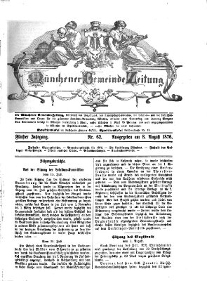 Münchener Gemeinde-Zeitung Donnerstag 3. August 1876