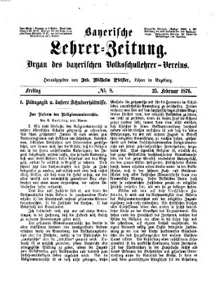 Bayerische Lehrerzeitung Freitag 25. Februar 1876