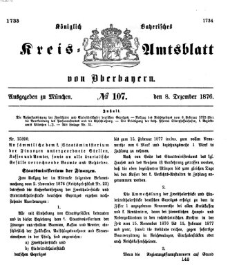 Königlich-bayerisches Kreis-Amtsblatt von Oberbayern (Münchner Intelligenzblatt) Freitag 8. Dezember 1876