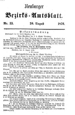 Neuburger Bezirks-Amtsblatt Mittwoch 30. August 1876