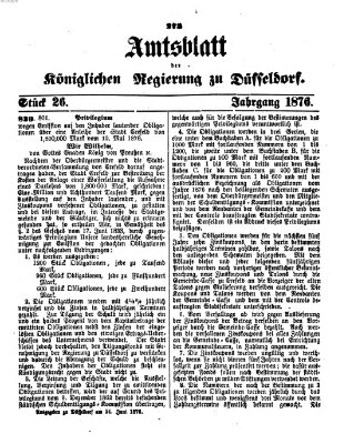 Amtsblatt für den Regierungsbezirk Düsseldorf Samstag 24. Juni 1876