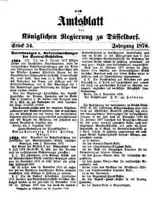 Amtsblatt für den Regierungsbezirk Düsseldorf Samstag 23. Dezember 1876