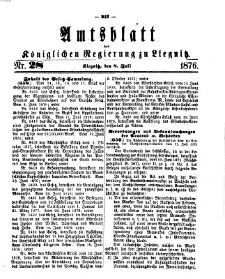 Amts-Blatt der Preußischen Regierung zu Liegnitz Samstag 8. Juli 1876