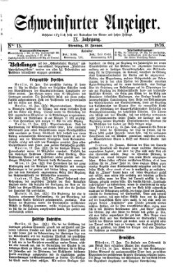 Schweinfurter Anzeiger Dienstag 18. Januar 1876