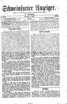 Schweinfurter Anzeiger Freitag 12. Mai 1876