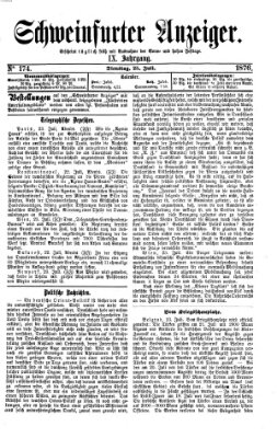 Schweinfurter Anzeiger Dienstag 25. Juli 1876