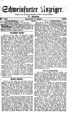 Schweinfurter Anzeiger Donnerstag 17. August 1876