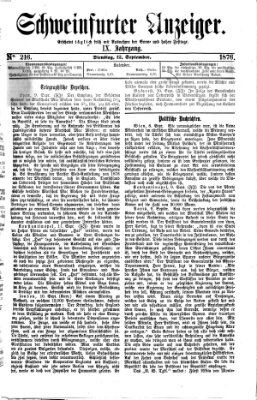 Schweinfurter Anzeiger Dienstag 12. September 1876