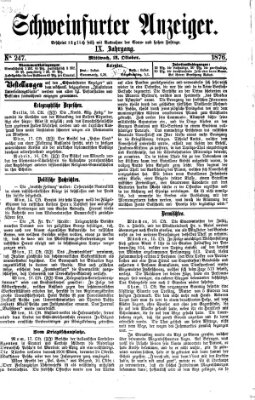 Schweinfurter Anzeiger Mittwoch 18. Oktober 1876