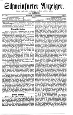 Schweinfurter Anzeiger Mittwoch 8. November 1876