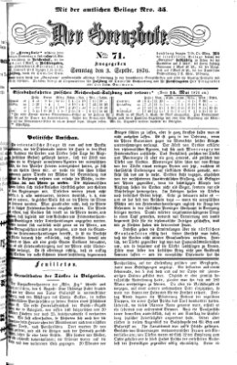 Der Grenzbote Sonntag 3. September 1876