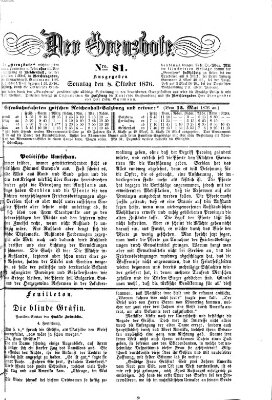 Der Grenzbote Sonntag 8. Oktober 1876