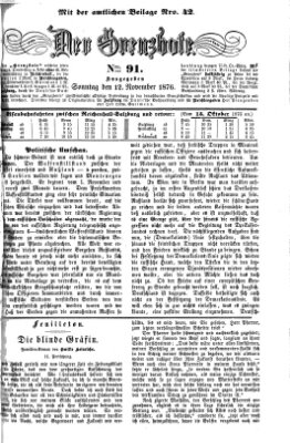 Der Grenzbote Sonntag 12. November 1876