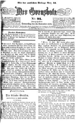 Der Grenzbote Donnerstag 23. November 1876