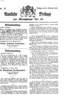 Der Grenzbote Donnerstag 24. Februar 1876