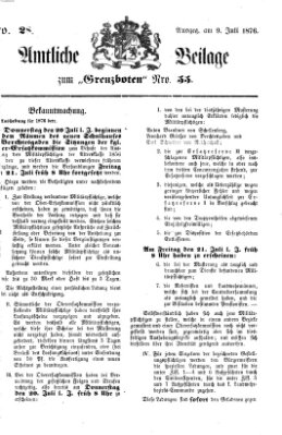 Der Grenzbote Sonntag 9. Juli 1876