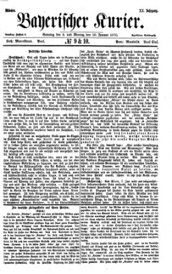 Bayerischer Kurier Sonntag 9. Januar 1876