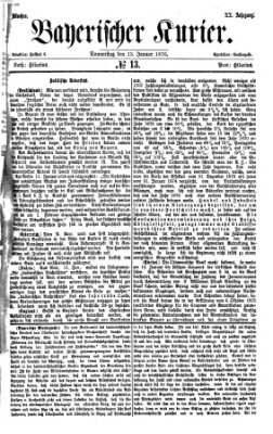 Bayerischer Kurier Donnerstag 13. Januar 1876