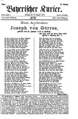 Bayerischer Kurier Dienstag 25. Januar 1876