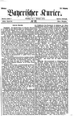 Bayerischer Kurier Dienstag 1. Februar 1876