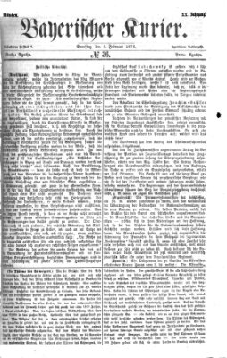 Bayerischer Kurier Samstag 5. Februar 1876