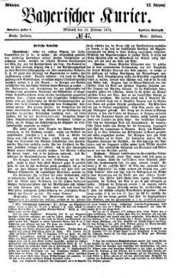 Bayerischer Kurier Mittwoch 16. Februar 1876