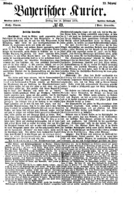 Bayerischer Kurier Freitag 18. Februar 1876