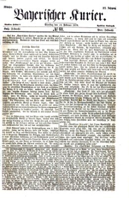 Bayerischer Kurier Dienstag 29. Februar 1876