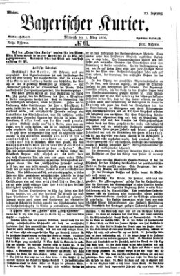 Bayerischer Kurier Mittwoch 1. März 1876