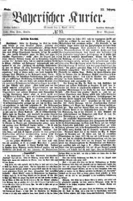 Bayerischer Kurier Mittwoch 5. April 1876