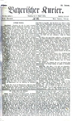 Bayerischer Kurier Samstag 8. April 1876