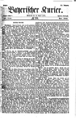 Bayerischer Kurier Mittwoch 26. April 1876