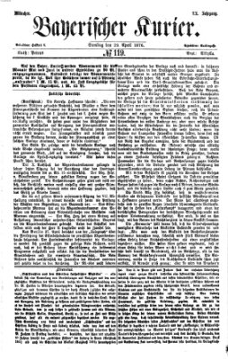 Bayerischer Kurier Samstag 29. April 1876