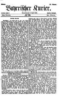 Bayerischer Kurier Donnerstag 8. Juni 1876