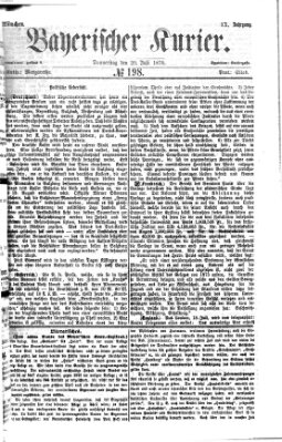 Bayerischer Kurier Donnerstag 20. Juli 1876