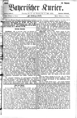 Bayerischer Kurier Sonntag 30. Juli 1876