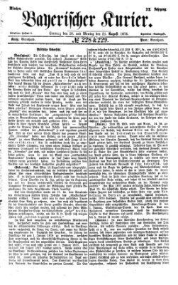 Bayerischer Kurier Sonntag 20. August 1876