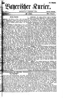 Bayerischer Kurier Mittwoch 6. September 1876