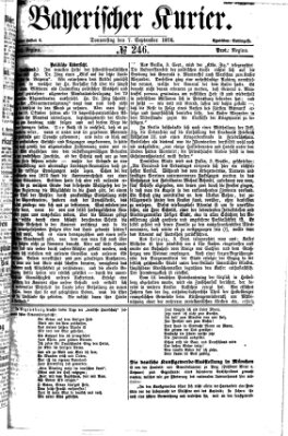 Bayerischer Kurier Donnerstag 7. September 1876