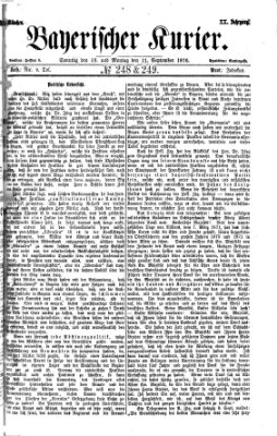 Bayerischer Kurier Montag 11. September 1876