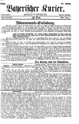 Bayerischer Kurier Mittwoch 20. September 1876