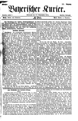 Bayerischer Kurier Mittwoch 27. September 1876